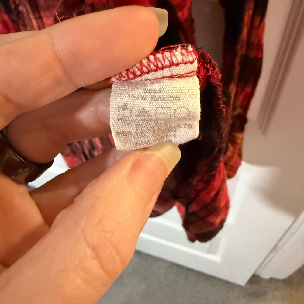 Mystree Red and Black Plaid Shirt - Picture 4 of 5